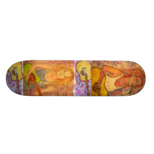 Skateboard Art de filles de guitare