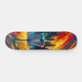 Skateboard Art de golf sur disque Abstrait (Horz)