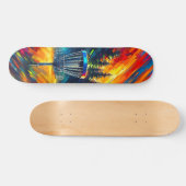 Skateboard Art de golf sur disque Abstrait (Horz)