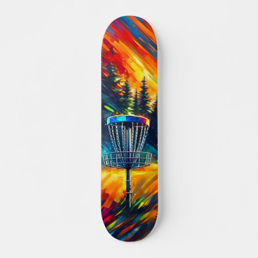 Skateboard Art de golf sur disque Abstrait (Devant)