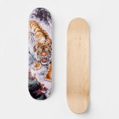 Skateboard art de la peinture cool chinoise sumi-e tiger (Recto)