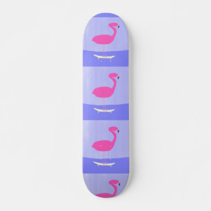 Skateboard art de la peinture flamingo