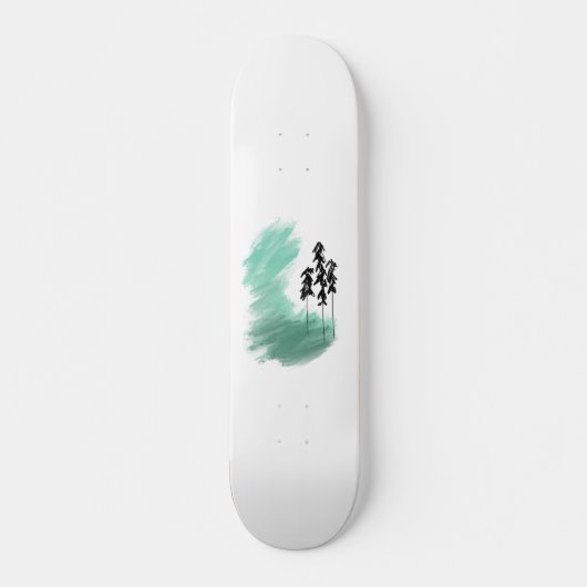 Skateboard art de l'arbre vert scandinave simple moderne ment (Devant)