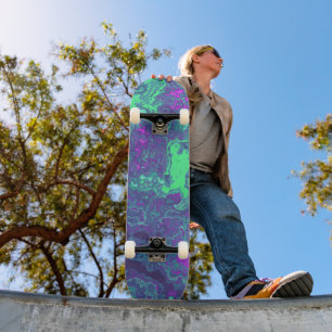 Skateboard Art de marbre abstrait coloré tourbillonnant groov