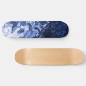 Skateboard Art de marbre abstrait de bleu (Horz)