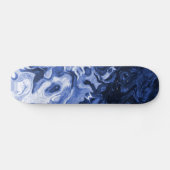 Skateboard Art de marbre abstrait de bleu (Horz)