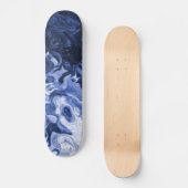 Skateboard Art de marbre abstrait de bleu (Recto)