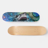 Skateboard Art de marbre abstrait requin océan Splash (Horz)