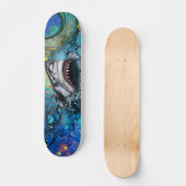 Skateboard Art de marbre abstrait requin océan Splash (Recto)