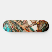 Skateboard Art de mosaïque coloré (Horz)