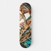 Skateboard Art de mosaïque coloré (Recto)