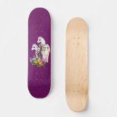 Skateboard Art de pixel d'amis de licorne (Recto)