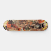 Skateboard Art de rue abstrait inspiré des graffitis aux tons (Horz)