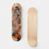 Skateboard Art de rue abstrait inspiré des graffitis aux tons (Recto)
