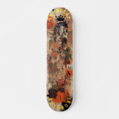 Skateboard Art de rue abstrait inspiré des graffitis aux tons (Devant)