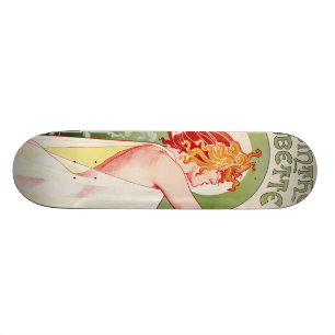 Skateboard Art déco d'Alphonse Mucha