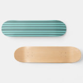 Skateboard Art Déco mintgrüne Streifen (Horz)