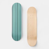 Skateboard Art Déco mintgrüne Streifen (Recto)