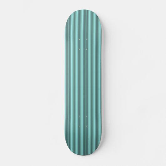 Skateboard Art Déco mintgrüne Streifen (Recto)