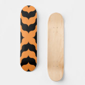 Skateboard Art Déco Noir, Orange Retro Art Abstrait (Recto)