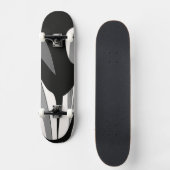 Skateboard Art en forme noir et blanc (Recto)
