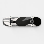 Skateboard Art en forme noir et blanc (Horz)