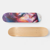 Skateboard Art féminin coloré (Horz)