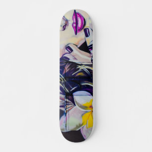 Skateboard Art féminin coloré