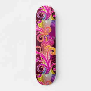 Skateboard Art Floral