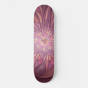 Skateboard Art floral fractal moderne abstrait couleurs de ba