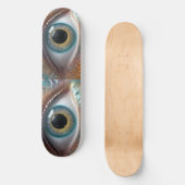 Skateboard Art fractal à boule oculaire bleue, (Recto)