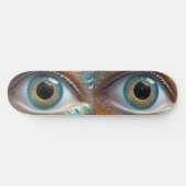 Skateboard Art Fractal Blue Eyeball, (Horz)