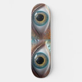 Skateboard Art Fractal Blue Eyeball, (Recto)