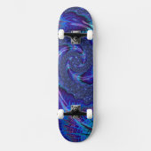Skateboard Art fractal en spirale psychédélique vibrant audac (Recto)