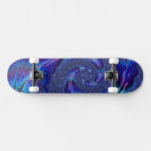 Skateboard Art fractal en spirale psychédélique vibrant audac (Horz)