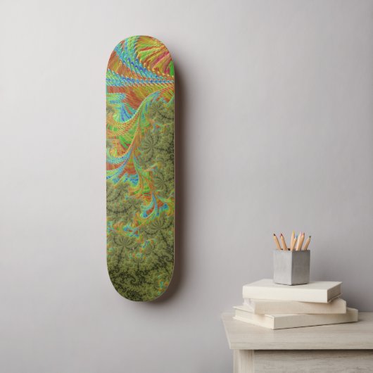 Skateboard Art fractal spirale psychédélique tripant (Art mural)