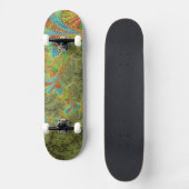 Skateboard Art fractal spirale psychédélique tripant (Recto)