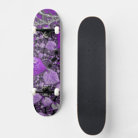 Skateboard Art fractal violet monochrome (Recto)
