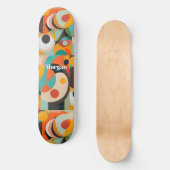 Skateboard Art moderne du milieu du siècle, nom ou monogramme (Recto)