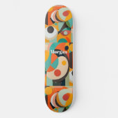 Skateboard Art moderne du milieu du siècle, nom ou monogramme (Recto)