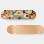 Skateboard Art Moderne du milieu du siècle, Nom vertical Géom (Horz)
