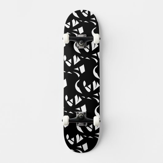Skateboard Art moderne magnifique noir et blanc (Recto)