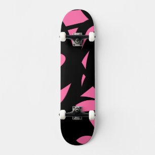 Skateboard Art moderne magnifique rose / Noir