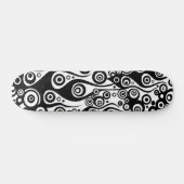 Skateboard ART motif - flammes en cercle de tatouage (Horz)