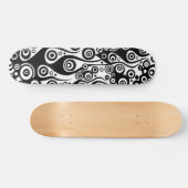 Skateboard ART motif - flammes en cercle de tatouage (Horz)