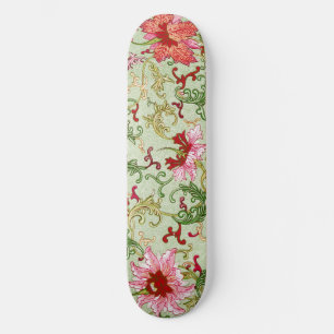 Skateboard Art Nouveau Chinois Floral Vintage Chinoiserie