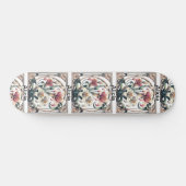 Skateboard Art Nouveau Tulip Symmetrical Petals Romantic Cool (Horz)