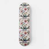 Skateboard Art Nouveau Tulip Symmetrical Petals Romantic Cool (Recto)