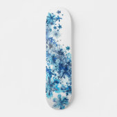 Skateboard Art numérique Blue Snowflakes (Devant)