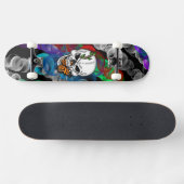 Skateboard Art numérique papillon crâne et monarque    (Horz)